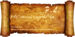 Páskuly Leonóra névjegykártya